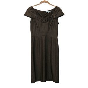 Antonio Melani Dark Gray Dress, Cap Sleeves Size 4